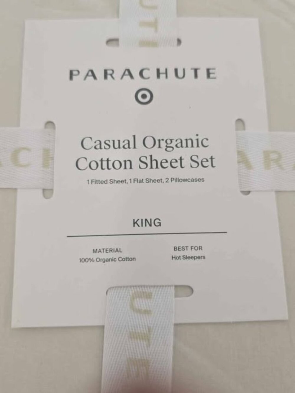 Parachute KING Off-White Casual Organic Cotton 4-PCS Sheet Set